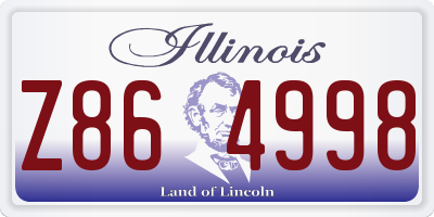 IL license plate Z864998