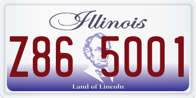 IL license plate Z865001