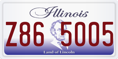 IL license plate Z865005