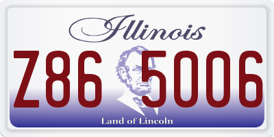 IL license plate Z865006