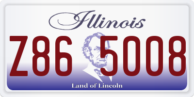 IL license plate Z865008