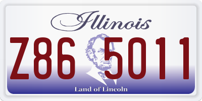 IL license plate Z865011