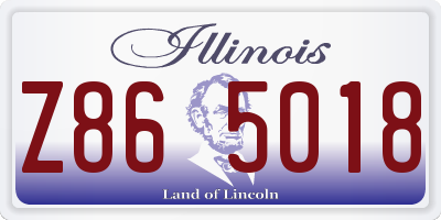 IL license plate Z865018