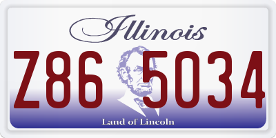 IL license plate Z865034