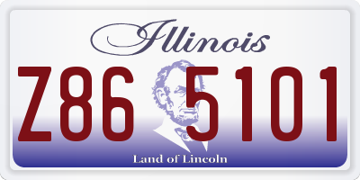 IL license plate Z865101