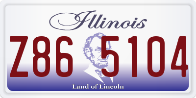 IL license plate Z865104