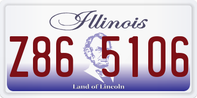 IL license plate Z865106