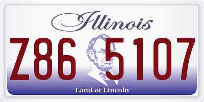 IL license plate Z865107