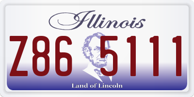 IL license plate Z865111