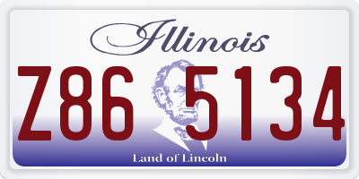 IL license plate Z865134