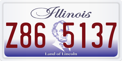 IL license plate Z865137