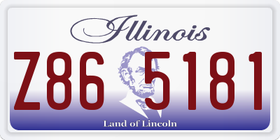IL license plate Z865181