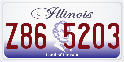 IL license plate Z865203