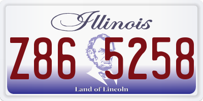 IL license plate Z865258