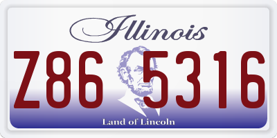 IL license plate Z865316