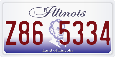 IL license plate Z865334