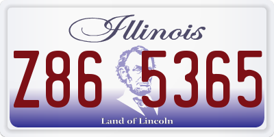 IL license plate Z865365