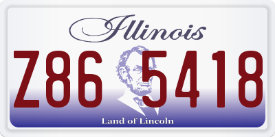 IL license plate Z865418