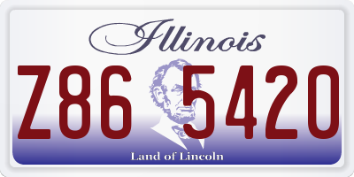 IL license plate Z865420