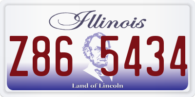 IL license plate Z865434