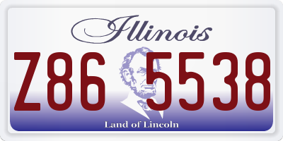 IL license plate Z865538