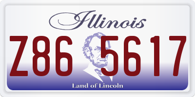 IL license plate Z865617