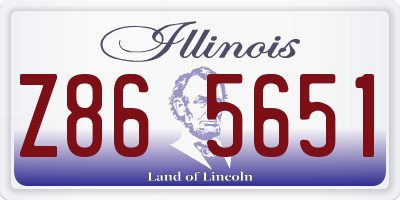 IL license plate Z865651