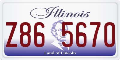 IL license plate Z865670