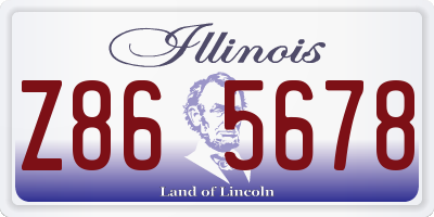 IL license plate Z865678