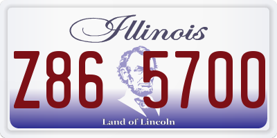 IL license plate Z865700
