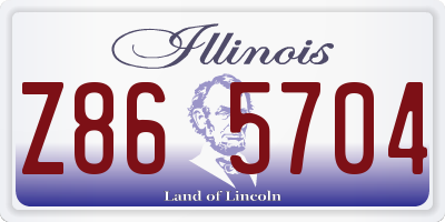 IL license plate Z865704
