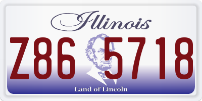 IL license plate Z865718