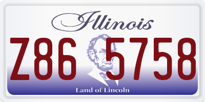IL license plate Z865758