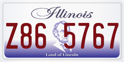 IL license plate Z865767