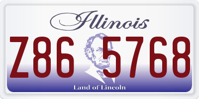 IL license plate Z865768
