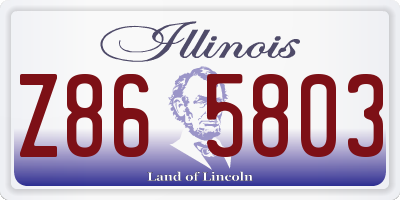 IL license plate Z865803
