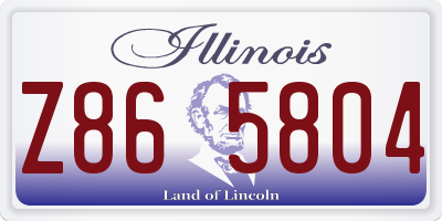 IL license plate Z865804