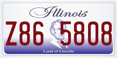 IL license plate Z865808