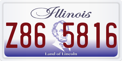 IL license plate Z865816