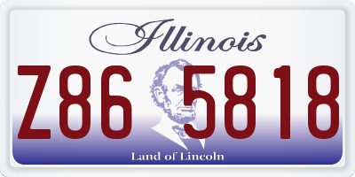 IL license plate Z865818