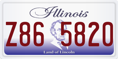 IL license plate Z865820