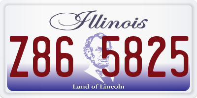IL license plate Z865825