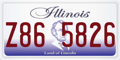 IL license plate Z865826