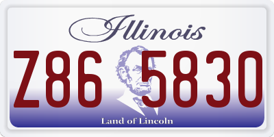 IL license plate Z865830