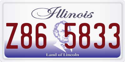 IL license plate Z865833