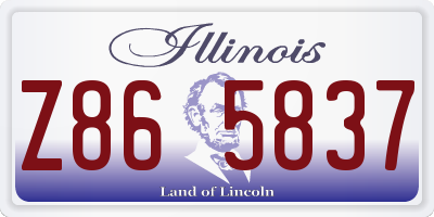 IL license plate Z865837