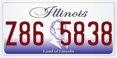 IL license plate Z865838