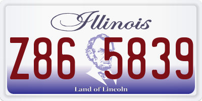 IL license plate Z865839