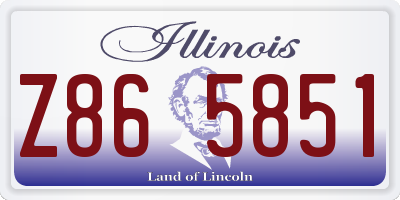 IL license plate Z865851