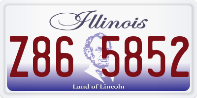 IL license plate Z865852